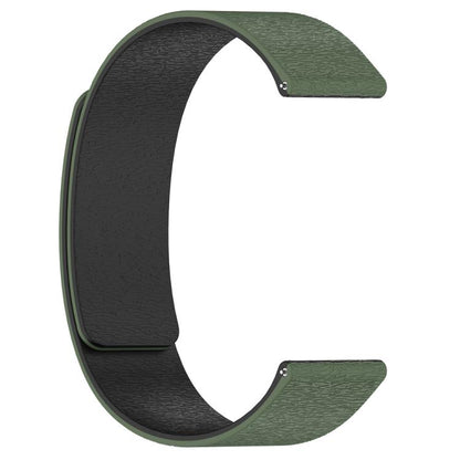 Cloud Wood Grain Silicone Magnetic Watch Band, 22mm