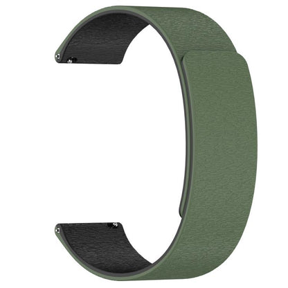 Cloud Wood Grain Silicone Magnetic Watch Band, 22mm