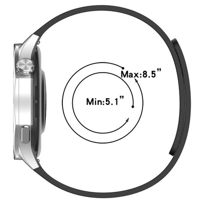Cloud Wood Grain Silicone Magnetic Watch Band, 22mm