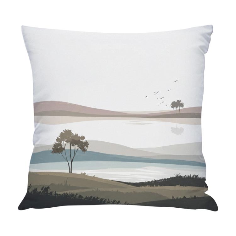 Scenery Printed Sofa Pillow With Core Print On Your Demand, 35x35cm, 40x40cm, 45x45cm, 50x50cm, 60x60cm