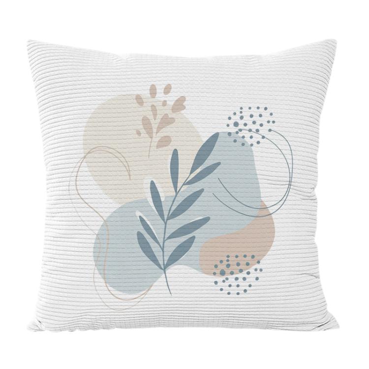 Fresh Leaves Printed Sofa Pillow With Core Print On Your Demand, 35x35cm, 40x40cm, 45x45cm, 50x50cm, 60x60cm
