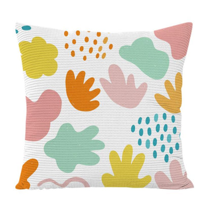 Colorful Blocks Printed Sofa Pillow With Core Print On Your Demand, 35x35cm, 40x40cm, 45x45cm, 50x50cm, 60x60cm