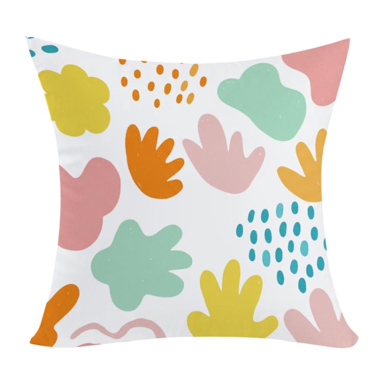 Colorful Blocks Printed Sofa Pillow With Core Print On Your Demand, 35x35cm, 40x40cm, 45x45cm, 50x50cm, 60x60cm