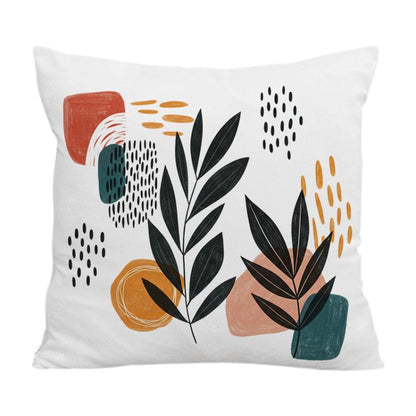 Abstract Leaves Printed Sofa Pillow With Core Print On Your Demand, 35x35cm, 40x40cm, 45x45cm, 50x50cm, 60x60cm