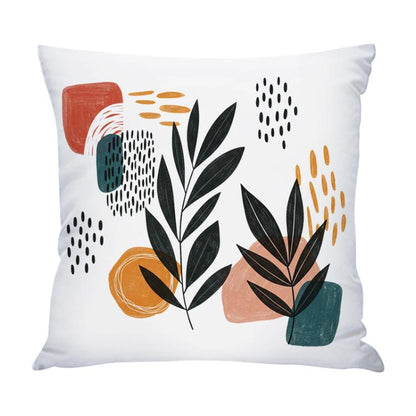 Abstract Leaves Printed Sofa Pillow With Core Print On Your Demand, 35x35cm, 40x40cm, 45x45cm, 50x50cm, 60x60cm
