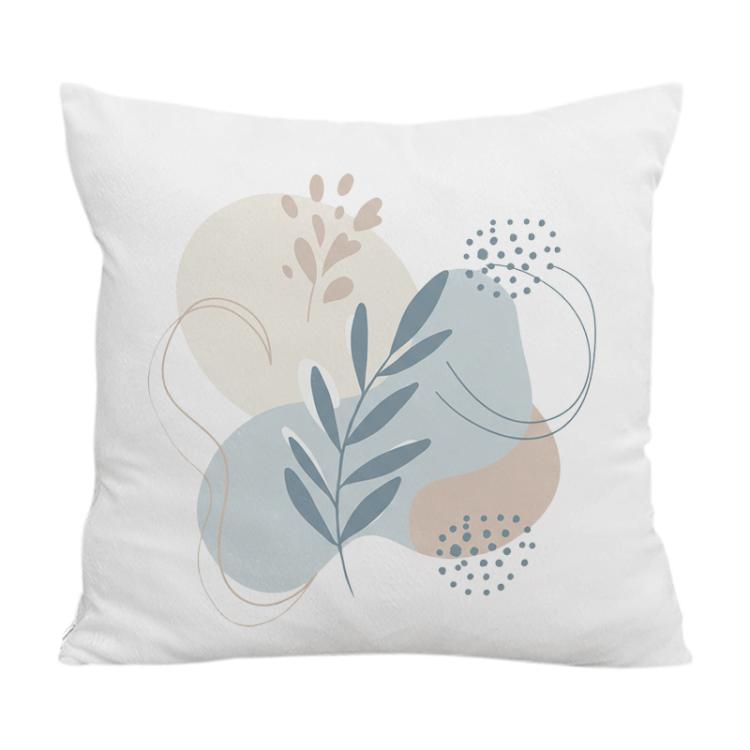 Fresh Leaves Printed Sofa Pillow Case No Core Print On Your Demand, 35x35cm, 40x40cm, 45x45cm, 50x50cm, 60x60cm