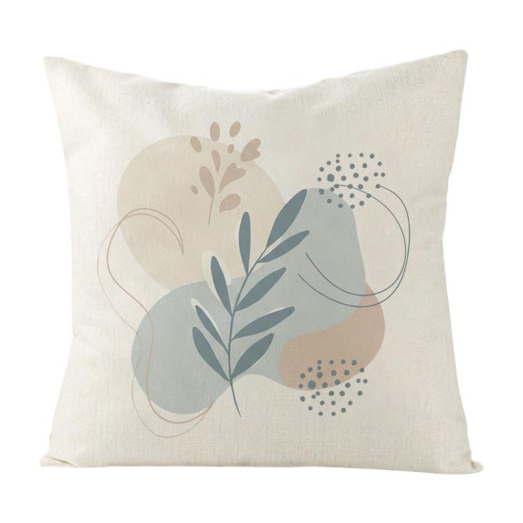Fresh Leaves Printed Sofa Pillow Case No Core Print On Your Demand, 35x35cm, 40x40cm, 45x45cm, 50x50cm, 60x60cm