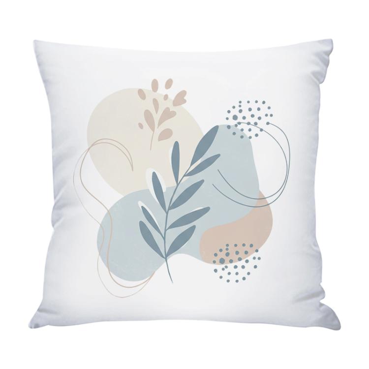 Fresh Leaves Printed Sofa Pillow Case No Core Print On Your Demand, 35x35cm, 40x40cm, 45x45cm, 50x50cm, 60x60cm