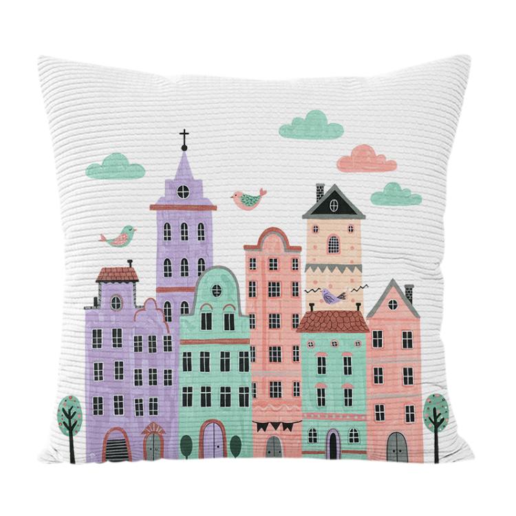 Castle Printed Sofa Pillow Case No Core Print On Your Demand, 35x35cm, 40x40cm, 45x45cm, 50x50cm, 60x60cm
