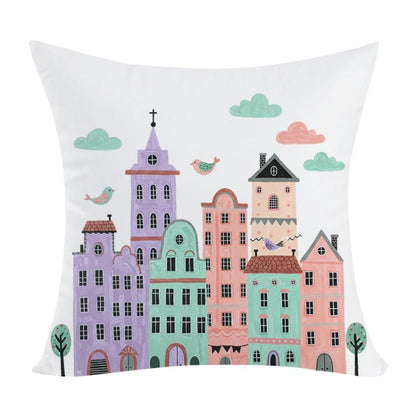 Castle Printed Sofa Pillow Case No Core Print On Your Demand, 35x35cm, 40x40cm, 45x45cm, 50x50cm, 60x60cm