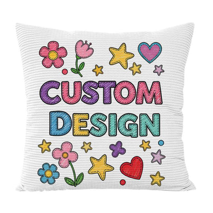 Child Drawing Printed Sofa Pillow Case No Core Print On Your Demand, 35x35cm, 40x40cm, 45x45cm, 50x50cm, 60x60cm