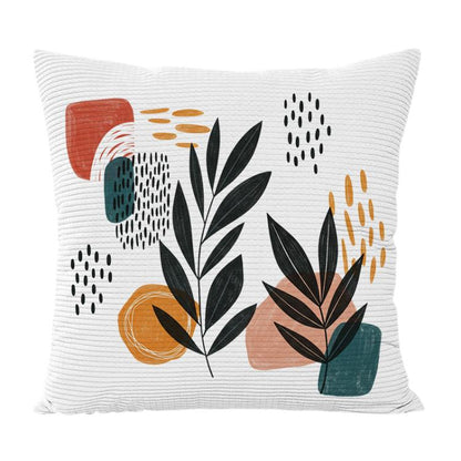 Abstract Leaves Printed Sofa Pillow Case No Core Print On Your Demand, 35x35cm, 40x40cm, 45x45cm, 50x50cm, 60x60cm