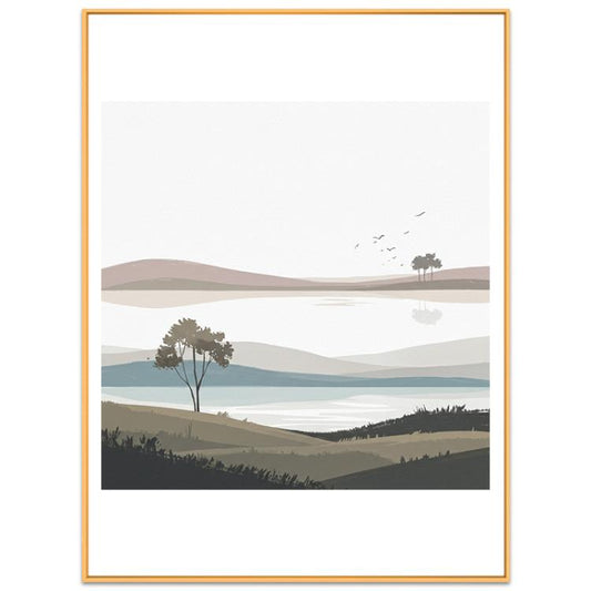 Tableau décoratif Paysage avec cadre en alliage d'aluminium, impression sur demande, 15x20cm, 20x20cm, 30x30cm, 40x40cm, 50x50cm, 60x60cm, 70x70cm, 80x80cm, 90x90cm