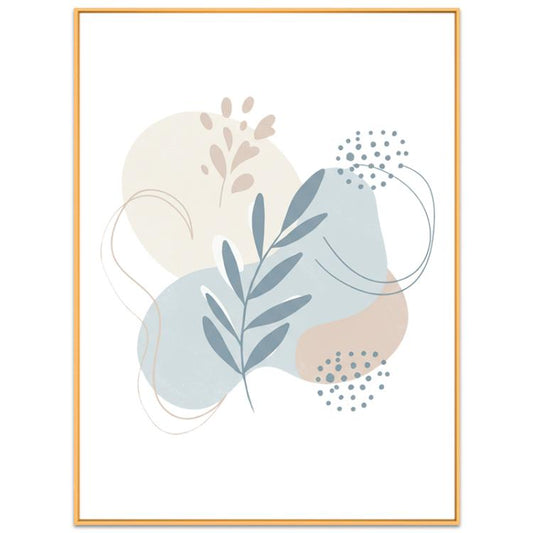 Peinture décorative « Fresh Leaves » avec cadre en alliage d'aluminium, impression sur demande, 15x20cm, 20x20cm, 30x30cm, 40x40cm, 50x50cm, 60x60cm, 70x70cm, 80x80cm, 90x90cm