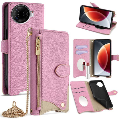 Crossbody Chain Fishtail Litchi Leather Phone Case, For Tecno Pova Slim, For Tecno Pova 7 Pro 5G, For Tecno Pova 7 5G, For Tecno Spark 40 Pro+ 4G, For Tecno Spark 40 Pro 4G, For Tecno Camon 40 Premier, For Tecno Spark 30 5G / Pova 6 Neo 5G             ...