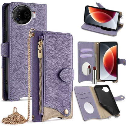 Crossbody Chain Fishtail Litchi Leather Phone Case, For Tecno Pova Slim, For Tecno Pova 7 Pro 5G, For Tecno Pova 7 5G, For Tecno Spark 40 Pro+ 4G, For Tecno Spark 40 Pro 4G, For Tecno Camon 40 Premier, For Tecno Spark 30 5G / Pova 6 Neo 5G             ...