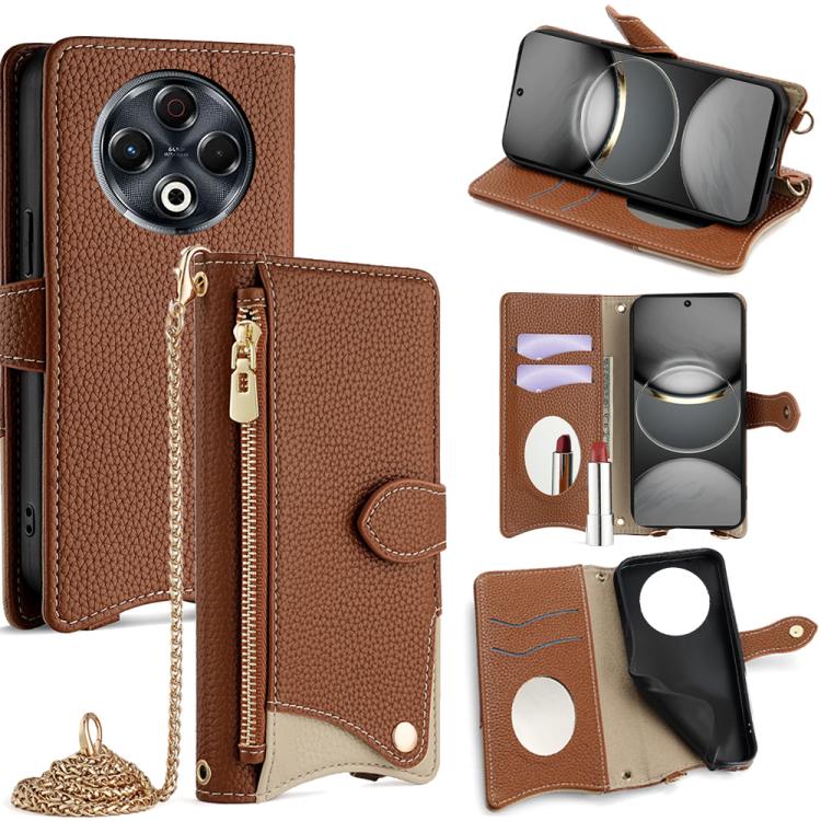 Crossbody Chain Fishtail Litchi Leather Phone Case, For Tecno Pova Slim, For Tecno Pova 7 Pro 5G, For Tecno Pova 7 5G, For Tecno Spark 40 Pro+ 4G, For Tecno Spark 40 Pro 4G, For Tecno Camon 40 Premier, For Tecno Spark 30 5G / Pova 6 Neo 5G             ...