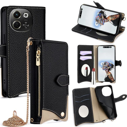 Crossbody Chain Fishtail Litchi Leather Phone Case, For Tecno Pova Slim, For Tecno Pova 7 Pro 5G, For Tecno Pova 7 5G, For Tecno Spark 40 Pro+ 4G, For Tecno Spark 40 Pro 4G, For Tecno Camon 40 Premier, For Tecno Spark 30 5G / Pova 6 Neo 5G             ...