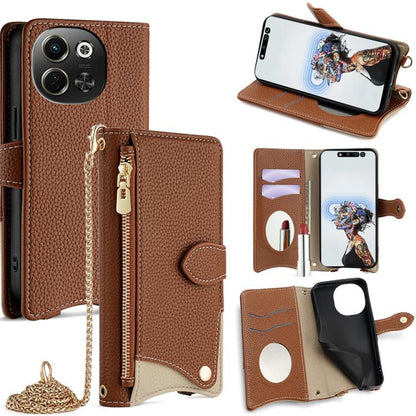 Crossbody Chain Fishtail Litchi Leather Phone Case, For Tecno Pova Slim, For Tecno Pova 7 Pro 5G, For Tecno Pova 7 5G, For Tecno Spark 40 Pro+ 4G, For Tecno Spark 40 Pro 4G, For Tecno Camon 40 Premier, For Tecno Spark 30 5G / Pova 6 Neo 5G             ...