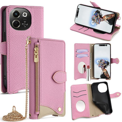 Crossbody Chain Fishtail Litchi Leather Phone Case, For Tecno Pova Slim, For Tecno Pova 7 Pro 5G, For Tecno Pova 7 5G, For Tecno Spark 40 Pro+ 4G, For Tecno Spark 40 Pro 4G, For Tecno Camon 40 Premier, For Tecno Spark 30 5G / Pova 6 Neo 5G             ...