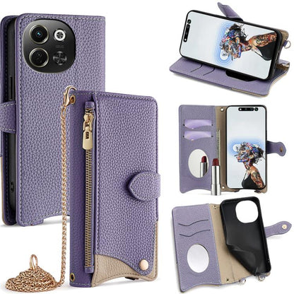 Crossbody Chain Fishtail Litchi Leather Phone Case, For Tecno Pova Slim, For Tecno Pova 7 Pro 5G, For Tecno Pova 7 5G, For Tecno Spark 40 Pro+ 4G, For Tecno Spark 40 Pro 4G, For Tecno Camon 40 Premier, For Tecno Spark 30 5G / Pova 6 Neo 5G             ...
