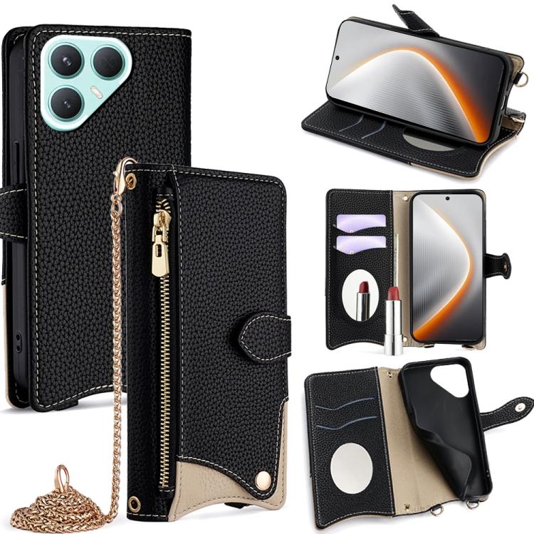 Crossbody Chain Fishtail Litchi Leather Phone Case, For Tecno Pova Slim, For Tecno Pova 7 Pro 5G, For Tecno Pova 7 5G, For Tecno Spark 40 Pro+ 4G, For Tecno Spark 40 Pro 4G, For Tecno Camon 40 Premier, For Tecno Spark 30 5G / Pova 6 Neo 5G             ...