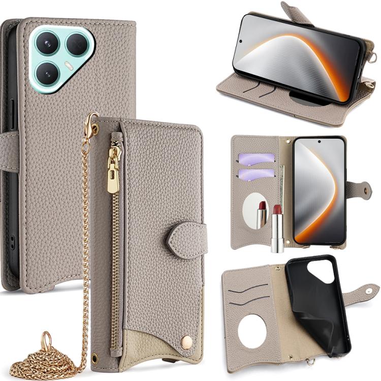 Crossbody Chain Fishtail Litchi Leather Phone Case, For Tecno Pova Slim, For Tecno Pova 7 Pro 5G, For Tecno Pova 7 5G, For Tecno Spark 40 Pro+ 4G, For Tecno Spark 40 Pro 4G, For Tecno Camon 40 Premier, For Tecno Spark 30 5G / Pova 6 Neo 5G             ...