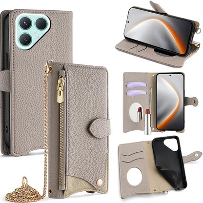 Crossbody Chain Fishtail Litchi Leather Phone Case, For Tecno Pova Slim, For Tecno Pova 7 Pro 5G, For Tecno Pova 7 5G, For Tecno Spark 40 Pro+ 4G, For Tecno Spark 40 Pro 4G, For Tecno Camon 40 Premier, For Tecno Spark 30 5G / Pova 6 Neo 5G             ...