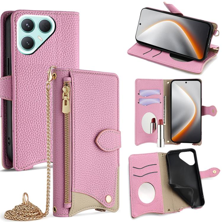 Crossbody Chain Fishtail Litchi Leather Phone Case, For Tecno Pova Slim, For Tecno Pova 7 Pro 5G, For Tecno Pova 7 5G, For Tecno Spark 40 Pro+ 4G, For Tecno Spark 40 Pro 4G, For Tecno Camon 40 Premier, For Tecno Spark 30 5G / Pova 6 Neo 5G             ...