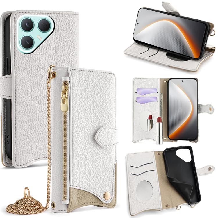 Crossbody Chain Fishtail Litchi Leather Phone Case, For Tecno Pova Slim, For Tecno Pova 7 Pro 5G, For Tecno Pova 7 5G, For Tecno Spark 40 Pro+ 4G, For Tecno Spark 40 Pro 4G, For Tecno Camon 40 Premier, For Tecno Spark 30 5G / Pova 6 Neo 5G             ...