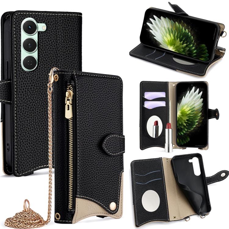 Crossbody Chain Fishtail Litchi Leather Phone Case, For Tecno Pova Slim, For Tecno Pova 7 Pro 5G, For Tecno Pova 7 5G, For Tecno Spark 40 Pro+ 4G, For Tecno Spark 40 Pro 4G, For Tecno Camon 40 Premier, For Tecno Spark 30 5G / Pova 6 Neo 5G             ...