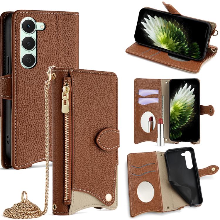 Crossbody Chain Fishtail Litchi Leather Phone Case, For Tecno Pova Slim, For Tecno Pova 7 Pro 5G, For Tecno Pova 7 5G, For Tecno Spark 40 Pro+ 4G, For Tecno Spark 40 Pro 4G, For Tecno Camon 40 Premier, For Tecno Spark 30 5G / Pova 6 Neo 5G             ...