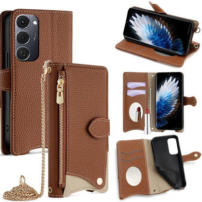 Crossbody Chain Fishtail Litchi Leather Phone Case, For Tecno Pova Slim, For Tecno Pova 7 Pro 5G, For Tecno Pova 7 5G, For Tecno Spark 40 Pro+ 4G, For Tecno Spark 40 Pro 4G, For Tecno Camon 40 Premier, For Tecno Spark 30 5G / Pova 6 Neo 5G             ...
