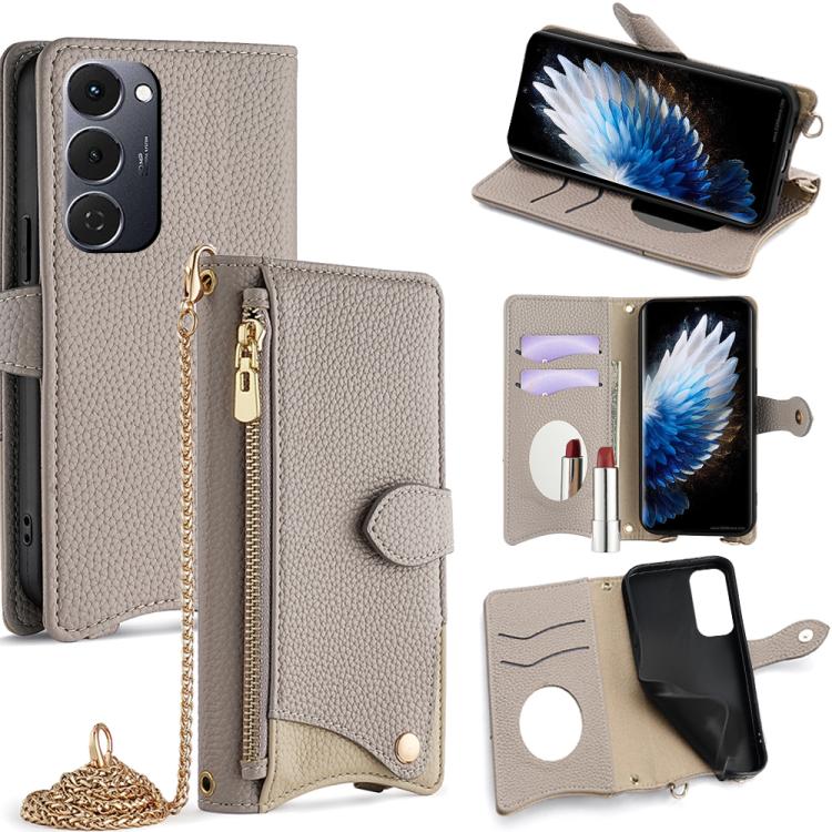 Crossbody Chain Fishtail Litchi Leather Phone Case, For Tecno Pova Slim, For Tecno Pova 7 Pro 5G, For Tecno Pova 7 5G, For Tecno Spark 40 Pro+ 4G, For Tecno Spark 40 Pro 4G, For Tecno Camon 40 Premier, For Tecno Spark 30 5G / Pova 6 Neo 5G             ...
