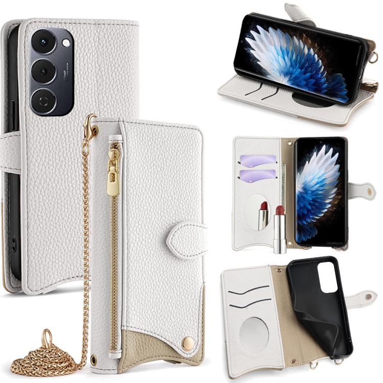 Crossbody Chain Fishtail Litchi Leather Phone Case, For Tecno Pova Slim, For Tecno Pova 7 Pro 5G, For Tecno Pova 7 5G, For Tecno Spark 40 Pro+ 4G, For Tecno Spark 40 Pro 4G, For Tecno Camon 40 Premier, For Tecno Spark 30 5G / Pova 6 Neo 5G             ...