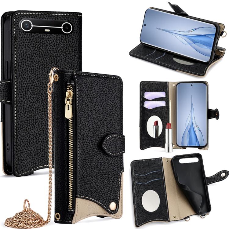 Crossbody Chain Fishtail Litchi Leather Phone Case, For Tecno Pova Slim, For Tecno Pova 7 Pro 5G, For Tecno Pova 7 5G, For Tecno Spark 40 Pro+ 4G, For Tecno Spark 40 Pro 4G, For Tecno Camon 40 Premier, For Tecno Spark 30 5G / Pova 6 Neo 5G             ...