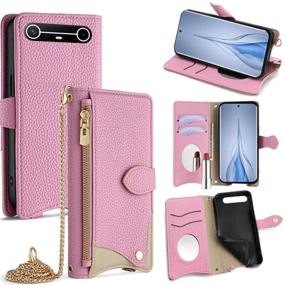 Crossbody Chain Fishtail Litchi Leather Phone Case, For Tecno Pova Slim, For Tecno Pova 7 Pro 5G, For Tecno Pova 7 5G, For Tecno Spark 40 Pro+ 4G, For Tecno Spark 40 Pro 4G, For Tecno Camon 40 Premier, For Tecno Spark 30 5G / Pova 6 Neo 5G             ...
