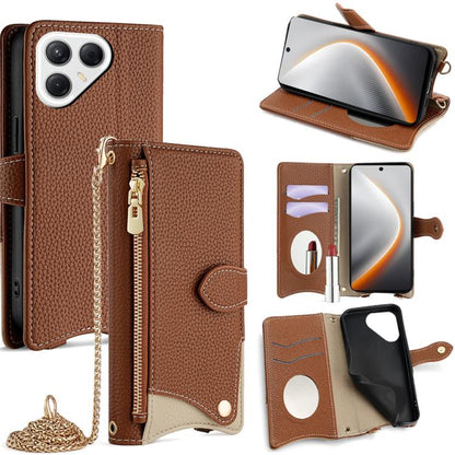 Crossbody Chain Fishtail Litchi Leather Phone Case, For Tecno Pova Slim, For Tecno Pova 7 Pro 5G, For Tecno Pova 7 5G, For Tecno Spark 40 Pro+ 4G, For Tecno Spark 40 Pro 4G, For Tecno Camon 40 Premier, For Tecno Spark 30 5G / Pova 6 Neo 5G             ...