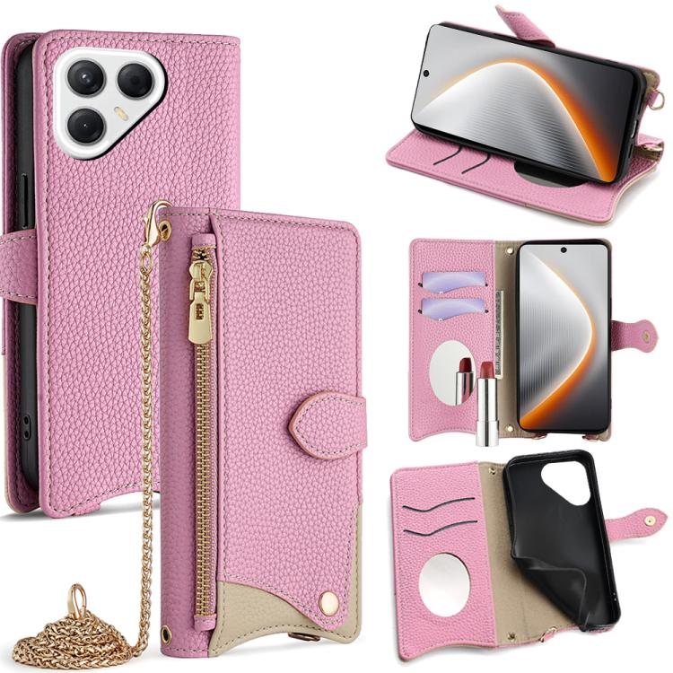 Crossbody Chain Fishtail Litchi Leather Phone Case, For Tecno Pova Slim, For Tecno Pova 7 Pro 5G, For Tecno Pova 7 5G, For Tecno Spark 40 Pro+ 4G, For Tecno Spark 40 Pro 4G, For Tecno Camon 40 Premier, For Tecno Spark 30 5G / Pova 6 Neo 5G             ...