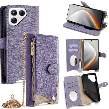 Crossbody Chain Fishtail Litchi Leather Phone Case, For Tecno Pova Slim, For Tecno Pova 7 Pro 5G, For Tecno Pova 7 5G, For Tecno Spark 40 Pro+ 4G, For Tecno Spark 40 Pro 4G, For Tecno Camon 40 Premier, For Tecno Spark 30 5G / Pova 6 Neo 5G             ...