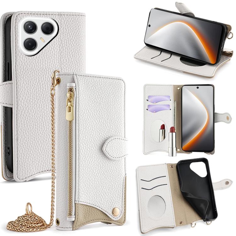 Crossbody Chain Fishtail Litchi Leather Phone Case, For Tecno Pova Slim, For Tecno Pova 7 Pro 5G, For Tecno Pova 7 5G, For Tecno Spark 40 Pro+ 4G, For Tecno Spark 40 Pro 4G, For Tecno Camon 40 Premier, For Tecno Spark 30 5G / Pova 6 Neo 5G             ...