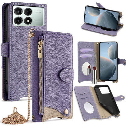 Crossbody Chain Fishtail Litchi Leather Phone Case, For Redmi K90, For Redmi K90 Pro Max, For Redmi 15C 5G / 4G EU 173mm / Poco C85 5G, For Redmi 15C 5G / 4G Global 171mm / Poco C85 4G, For Redmi K80 Ultra, For Redmi A5 4G 171.7mm, For Redmi Note 14S 4...