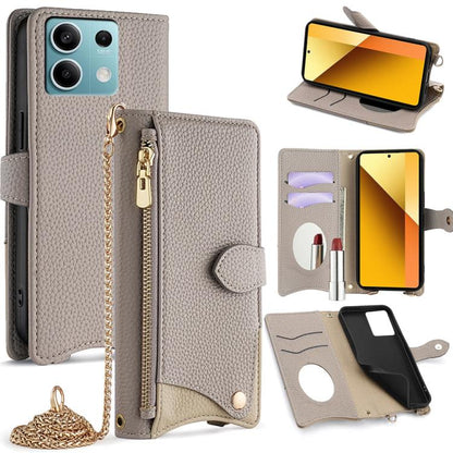 Crossbody Chain Fishtail Litchi Leather Phone Case, For Redmi K90, For Redmi K90 Pro Max, For Redmi 15C 5G / 4G EU 173mm / Poco C85 5G, For Redmi 15C 5G / 4G Global 171mm / Poco C85 4G, For Redmi K80 Ultra, For Redmi A5 4G 171.7mm, For Redmi Note 14S 4...