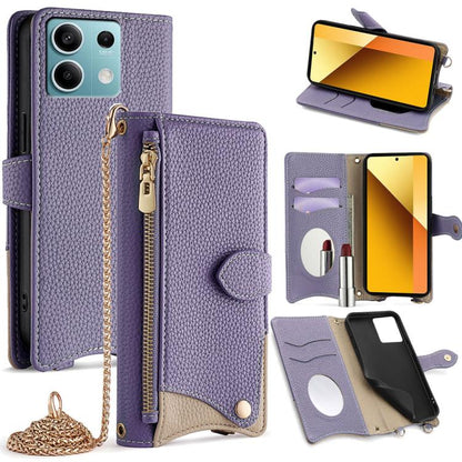 Crossbody Chain Fishtail Litchi Leather Phone Case, For Redmi K90, For Redmi K90 Pro Max, For Redmi 15C 5G / 4G EU 173mm / Poco C85 5G, For Redmi 15C 5G / 4G Global 171mm / Poco C85 4G, For Redmi K80 Ultra, For Redmi A5 4G 171.7mm, For Redmi Note 14S 4...