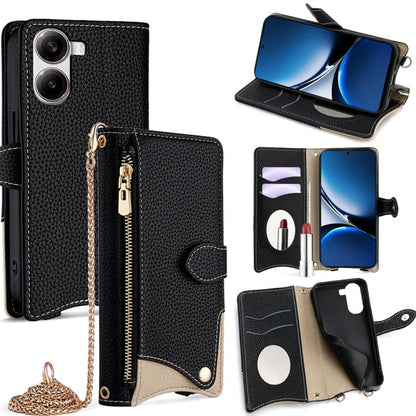 Crossbody Chain Fishtail Litchi Leather Phone Case, For Redmi K90, For Redmi K90 Pro Max, For Redmi 15C 5G / 4G EU 173mm / Poco C85 5G, For Redmi 15C 5G / 4G Global 171mm / Poco C85 4G, For Redmi K80 Ultra, For Redmi A5 4G 171.7mm, For Redmi Note 14S 4...