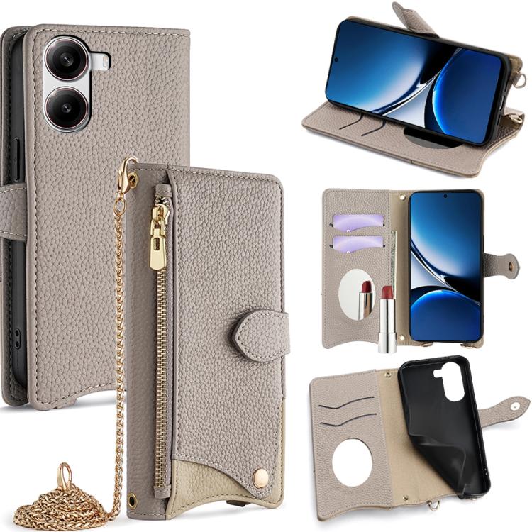 Crossbody Chain Fishtail Litchi Leather Phone Case, For Redmi K90, For Redmi K90 Pro Max, For Redmi 15C 5G / 4G EU 173mm / Poco C85 5G, For Redmi 15C 5G / 4G Global 171mm / Poco C85 4G, For Redmi K80 Ultra, For Redmi A5 4G 171.7mm, For Redmi Note 14S 4...