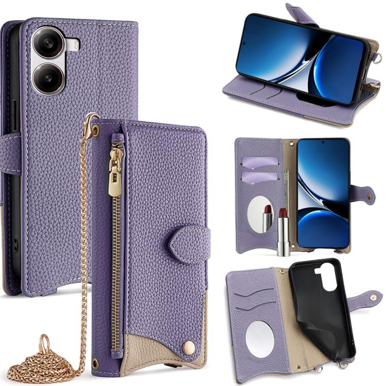 Crossbody Chain Fishtail Litchi Leather Phone Case, For Redmi K90, For Redmi K90 Pro Max, For Redmi 15C 5G / 4G EU 173mm / Poco C85 5G, For Redmi 15C 5G / 4G Global 171mm / Poco C85 4G, For Redmi K80 Ultra, For Redmi A5 4G 171.7mm, For Redmi Note 14S 4...