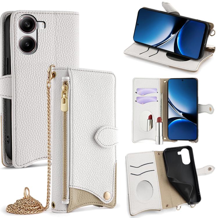 Crossbody Chain Fishtail Litchi Leather Phone Case, For Redmi K90, For Redmi K90 Pro Max, For Redmi 15C 5G / 4G EU 173mm / Poco C85 5G, For Redmi 15C 5G / 4G Global 171mm / Poco C85 4G, For Redmi K80 Ultra, For Redmi A5 4G 171.7mm, For Redmi Note 14S 4...