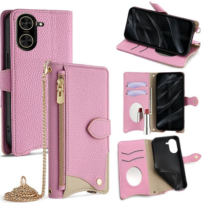 Crossbody Chain Fishtail Litchi Leather Phone Case, For Redmi K90, For Redmi K90 Pro Max, For Redmi 15C 5G / 4G EU 173mm / Poco C85 5G, For Redmi 15C 5G / 4G Global 171mm / Poco C85 4G, For Redmi K80 Ultra, For Redmi A5 4G 171.7mm, For Redmi Note 14S 4...