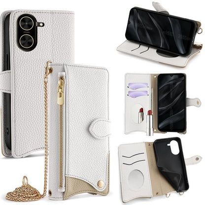 Crossbody Chain Fishtail Litchi Leather Phone Case, For Redmi K90, For Redmi K90 Pro Max, For Redmi 15C 5G / 4G EU 173mm / Poco C85 5G, For Redmi 15C 5G / 4G Global 171mm / Poco C85 4G, For Redmi K80 Ultra, For Redmi A5 4G 171.7mm, For Redmi Note 14S 4...